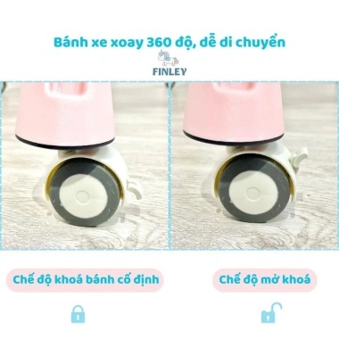 Ghế ăn dặm Finley Lucas Lux nâng cấp đệm in hoạt hình êm dày, gấp gọn UniBaby