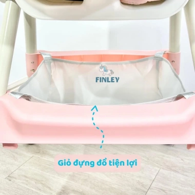 Ghế ăn dặm Finley Lucas Lux nâng cấp đệm in hoạt hình êm dày, gấp gọn UniBaby