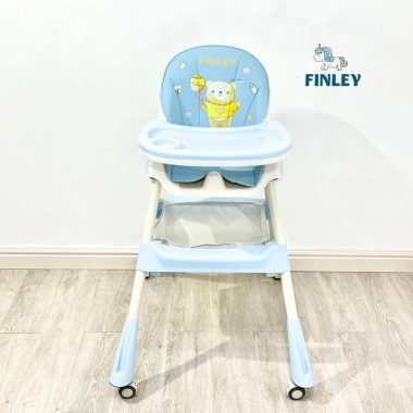 Ghế ăn dặm Finley Lucas Lux nâng cấp đệm in hoạt hình êm dày, gấp gọn UniBaby
