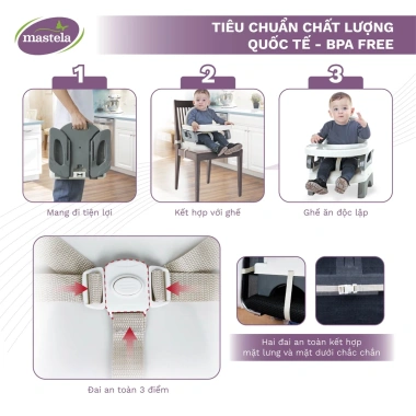 Ghế ăn dặm gấp gọn Mastela 7.330 – Tiện lợi du lịch, giá 639.000₫, chính hãng 3