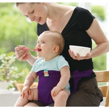 Ghế ăn trẻ em di động gập gọn, bọc có thể giặt, dây đai an toàn, phụ kiện đầy đủ 4