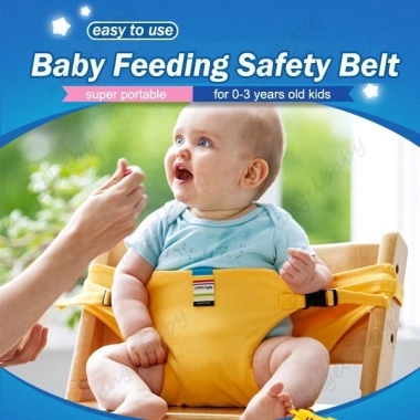 Ghế ăn trẻ em di động gập gọn, bọc có thể giặt, dây đai an toàn, phụ kiện đầy đủ 10