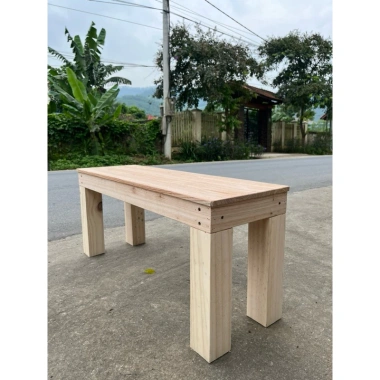 Ghế băng dài gỗ tự nhiên chân vuông 90x30 cm cao 35 cm - Giá 500.000₫, giảm mạnh