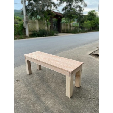 Ghế băng dài gỗ tự nhiên chân vuông 90x30 cm cao 35 cm - Giá 500.000₫, giảm mạnh