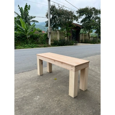 Ghế băng dài gỗ tự nhiên chân vuông 90x30 cm cao 35 cm - Giá 500.000₫, giảm mạnh