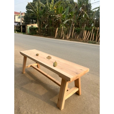 Ghế Băng Dài mặt dày 110x30x40cm - Gỗ tự nhiên mặt kín, giá ưu đãi 700.000₫
