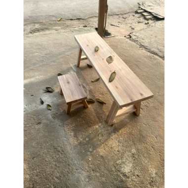 Ghế Băng Dài mặt dày 110x30x40cm - Gỗ tự nhiên mặt kín, giá ưu đãi 700.000₫