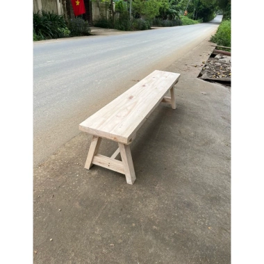 Ghế Băng Dài Mặt Liền Gỗ Tự Nhiên - Đa Kích Thước, Giá Ưu Đãi 600k