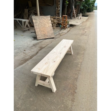 Ghế Băng Dài Mặt Liền Gỗ Tự Nhiên - Đa Kích Thước, Giá Ưu Đãi 600k