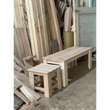Ghế băng gỗ tự nhiên 90x35x40cm - Sân vườn, ban công, trà - Chỉ 550.000 VND 6