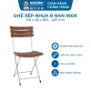 Ghế cà phê gấp gọn QUI PHÚC khung inox chắc chắn tiện lợi cho quán cà phê và du lịch, giảm giá 18% 9