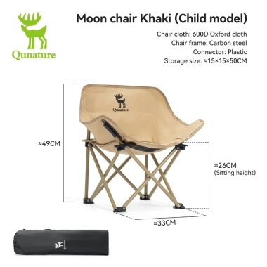 Ghế cắm trại Qunature gấp gọn mặt trăng, chịu 60‑120kg, chống mài mòn, di động - Giá chỉ 498.718₫ 12 Ghế cắm trại Qunature gấp gọn mặt trăng, chịu 60‑120kg, chống mài mòn, di động - Giá chỉ 498.718₫ 12
