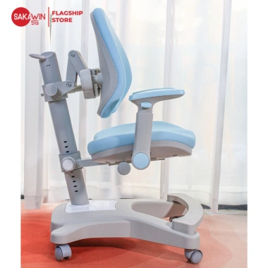 Ghế chống gù cao cấp Sakawin G05 – Chiều cao điều chỉnh, khóa bánh tự động, đệm non 9