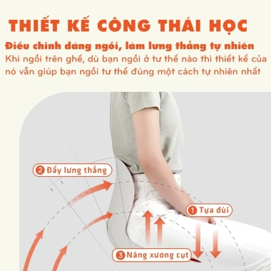 Ghế Chống Gù Lưng Công Thái Học – Chỉnh Dáng Ngồi Đúng, Giảm Giá 428.000₫ 5