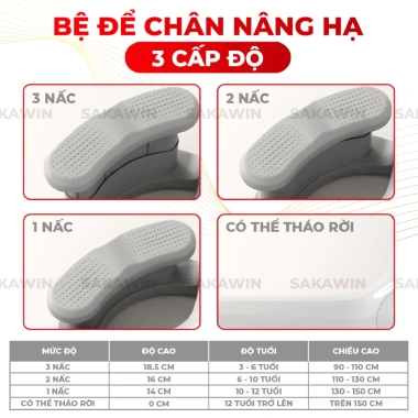 Ghế chống gù Sakawin Premium G01 - Tựa lưng tự động ôm sát, khóa bánh, nâng hạ độ cao linh hoạt, giảm giá 4.590.000₫