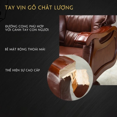 Ghế Chủ Tịch Giám Đốc Massage Lưng 7 Điểm Bọc Da Chính Hãng Bảo hành 12 Tháng 5.299.000 VNĐ 4