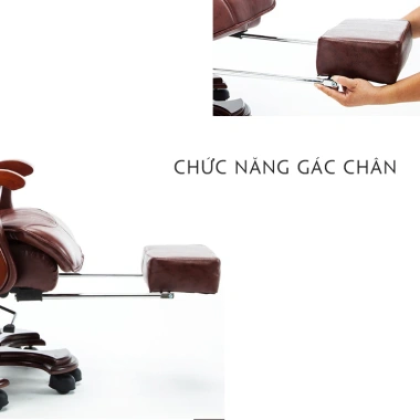 Ghế Chủ Tịch Giám Đốc Massage Lưng 7 Điểm Bọc Da Chính Hãng Bảo hành 12 Tháng 5.299.000 VNĐ 6