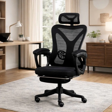 Ghế Công Thái Học Cao Cấp PTS06 - Tựa Đầu, Gác Chân Đệm, Ngả Lưng Sâu, Phù Hợp Làm Việc và Game, Giảm giá tới 1.549.000₫ 5