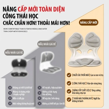 Ghế Công Thái Học Chỉnh Dáng – Tựa Lưng, Giảm Đau Mỏi, Nam Nữ và Trẻ Em – 119k
