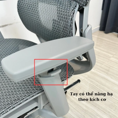 Ghế Công Thái Học CTH99 Lưng Lưới Tay Vịn Thông Minh Size Lớn Ngả Lưng 145 độ Tựa Đầu - 2.185.000đ 7