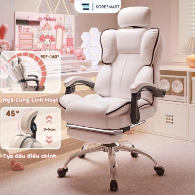 Ghế Công Thái Học Da PU Đa Năng - Gaming & Văn Phòng, Kèm Chân, Giá Ưu Đãi 1,445,997 VND