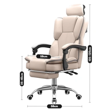 Ghế Công Thái Học Da PU Đa Năng - Gaming & Văn Phòng, Kèm Chân, Giá Ưu Đãi 1,445,997 VND