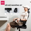 Ghế Công Thái Học Deli Cao Cấp 3D – Tựa Đầu, Tựa Tay Điều Chỉnh, Hỗ Trợ Cổ & Cột Sống 6