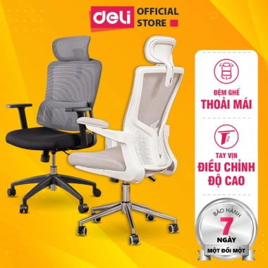 Ghế Công Thái Học DELI Giám Đốc Xoay 360°, Tựa Đầu, Điều Chỉnh Tay Vịn, Giá 2.99 Triệu 2 Ghế Công Thái Học DELI Giám Đốc Xoay 360°, Tựa Đầu, Điều Chỉnh Tay Vịn, Giá 2.99 Triệu 2