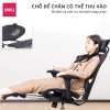 Ghế Công Thái Học DELI Hỗ Trợ Cột Sống, Bệ Tì Tay, Tựa Lưng 3D, Lưới Vân Rồng, Gác Chân Ngả Lưng - 3,610,000₫