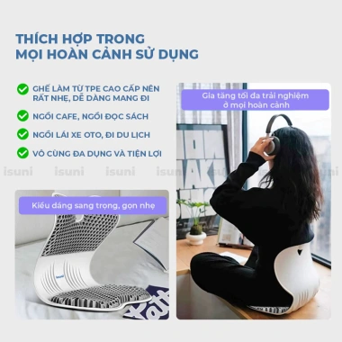 Ghế Công Thái Học Điều Chỉnh Tư Thế Ngồi, Chống Gù Lưng, Hỗ Trợ Cột Sống - Nam Nữ, Giá 879.000₫ 7