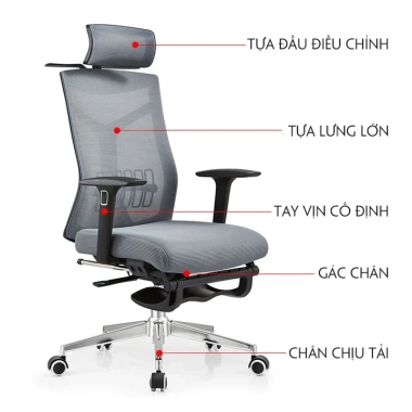 Ghế công thái học Ergonomic bảo vệ cột sống, tựa lưng sợi vải thoáng khí - giá ưu đãi 2.19 triệu 4 Ghế công thái học Ergonomic bảo vệ cột sống, tựa lưng sợi vải thoáng khí - giá ưu đãi 2.19 triệu 4