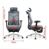 Ghế công thái học Ergonomic bảo vệ cột sống, tựa lưng sợi vải thoáng khí - giá ưu đãi 2.19 triệu 5
