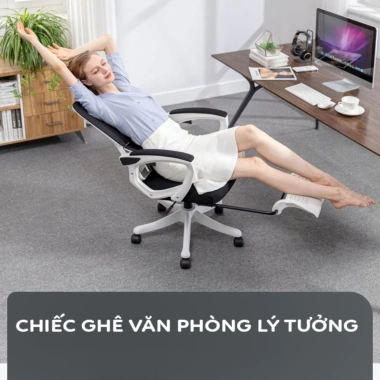 Ghế Công Thái Học Ergonomic HOMELY - Ngả Lưng 135°, Đệm Thắt Lưng Chống Đau Mỏi GVP02