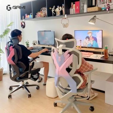 Ghế công thái học GAMI X5 hai màu đen nam, xám hồng nữ, giảm giá, chỉ 6,6 triệu