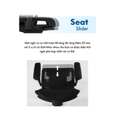 Ghế công thái học GT Ergonomic Open footrest hỗ trợ lưng, lưới thoáng, 6,420,000đ