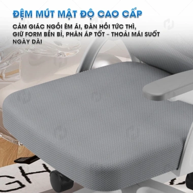 Ghế công thái học HTD-588: Ghế xoay văn phòng lưới, tay 3D, tựa đầu đa chiều, ngả lưng, nâng hạ chiều cao, giảm giá 17%