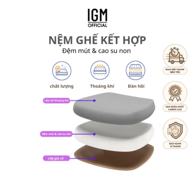 Ghế Công Thái Học IGM230 - Ghế xoay văn phòng, ngả lưng, gác chân, tựa đầu êm ái, giảm giá 20% chỉ 1.68 triệu