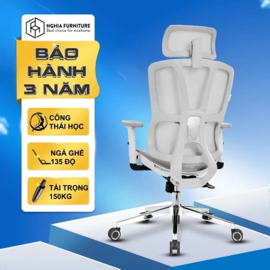 Ghế công thái học Joy-h Nghiafurniture – Lưới thoáng khí, ngả 120 độ, bảo hành 3 năm – Giá 1.990.000₫