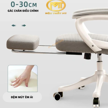 Ghế công thái học LUNAR M2 - học tập, làm việc, ngã lưng thư giãn, gác chân, đệm lưng điều chỉnh, giảm còn 16,79 triệu