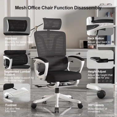 Ghế Công Thái Học Lưới Thoáng Khí TC-01 Bảo Vệ Cột Sống, Giá ưu đãi 749.000 2
