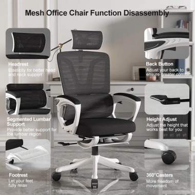 Ghế Công Thái Học Lưới Thoáng Khí TC-01 Bảo Vệ Cột Sống, Giá ưu đãi 749.000 9