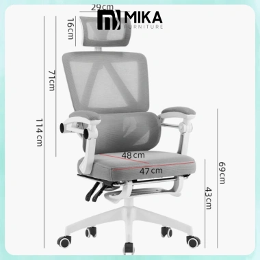 Ghế Công Thái Học MK899 - Tựa Đầu, Xoay Văn Phòng, Ngả Lưng, Êm Ái, Giá 999.000đ 3 Ghế Công Thái Học MK899 - Tựa Đầu, Xoay Văn Phòng, Ngả Lưng, Êm Ái, Giá 999.000đ 3
