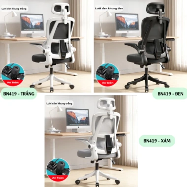 Ghế Công Thái Học MK899 - Tựa Đầu, Xoay Văn Phòng, Ngả Lưng, Êm Ái, Giá 999.000đ