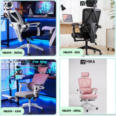 Ghế Công Thái Học MK899 - Tựa Đầu, Xoay Văn Phòng, Ngả Lưng, Êm Ái, Giá 999.000đ 9 Ghế Công Thái Học MK899 - Tựa Đầu, Xoay Văn Phòng, Ngả Lưng, Êm Ái, Giá 999.000đ 9