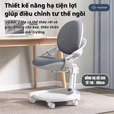 Ghế công thái học Smart Kids Royal - Chống gù, chống cận, tiêu chuẩn châu Âu, cao cấp cho học sinh 4