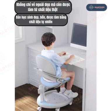 Ghế công thái học Smart Kids Royal - Chống gù, chống cận, tiêu chuẩn châu Âu, cao cấp cho học sinh 9