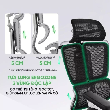 Ghế Công Thái Học UPGen NEXUS - Tính năng hội tụ, công nghệ nâng cấp, trải nghiệm đỉnh cao, giá 6.07 triệu