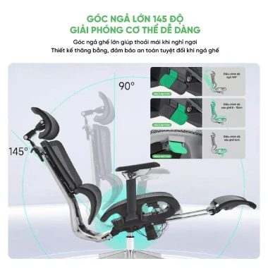 Ghế Công Thái Học UPGen NEXUS - Tính năng hội tụ, công nghệ nâng cấp, trải nghiệm đỉnh cao, giá 6.07 triệu