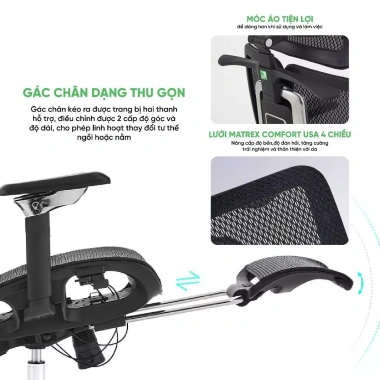 Ghế Công Thái Học UPGen NEXUS - Tính năng hội tụ, công nghệ nâng cấp, trải nghiệm đỉnh cao, giá 6.07 triệu
