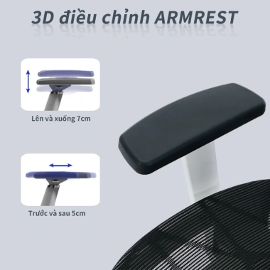 Ghế công thái học văn phòng ngã lưng, xoay 360, giảm giá 2.099k - Chỉ 2,099,000₫